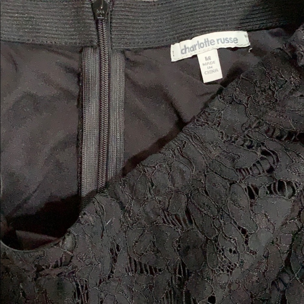 Charlotte russe black lace skirt